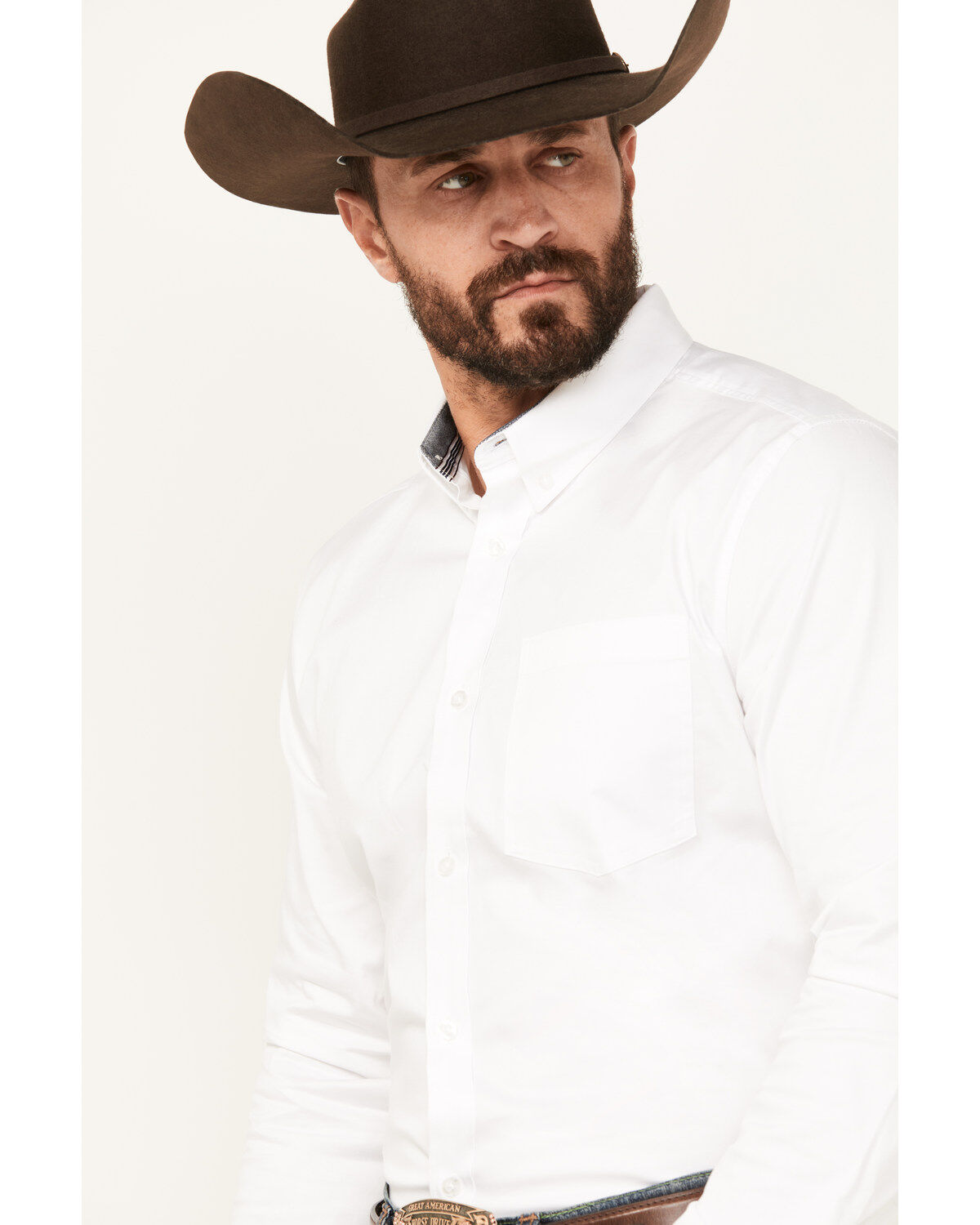 Cody James Men's Basic Twill Long Sleeve Button-Down Performance Western Shirt