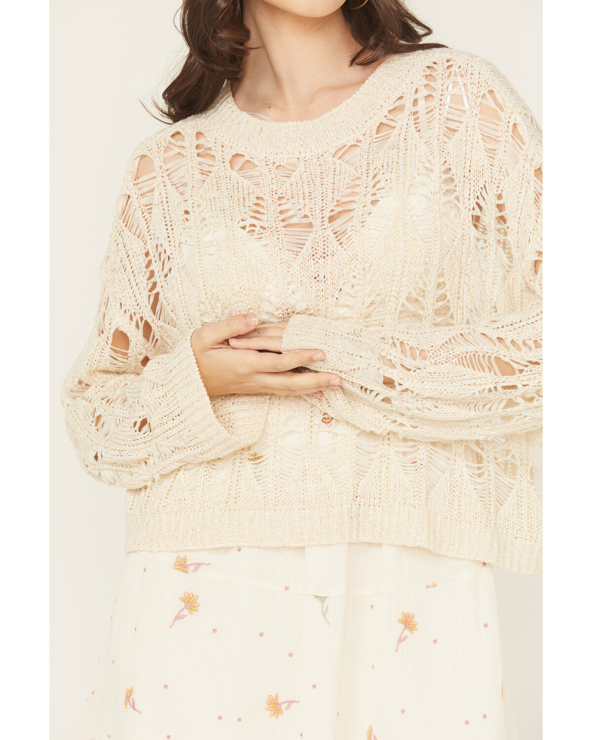 Rock & Roll Denim Women's Open Knit Sweater