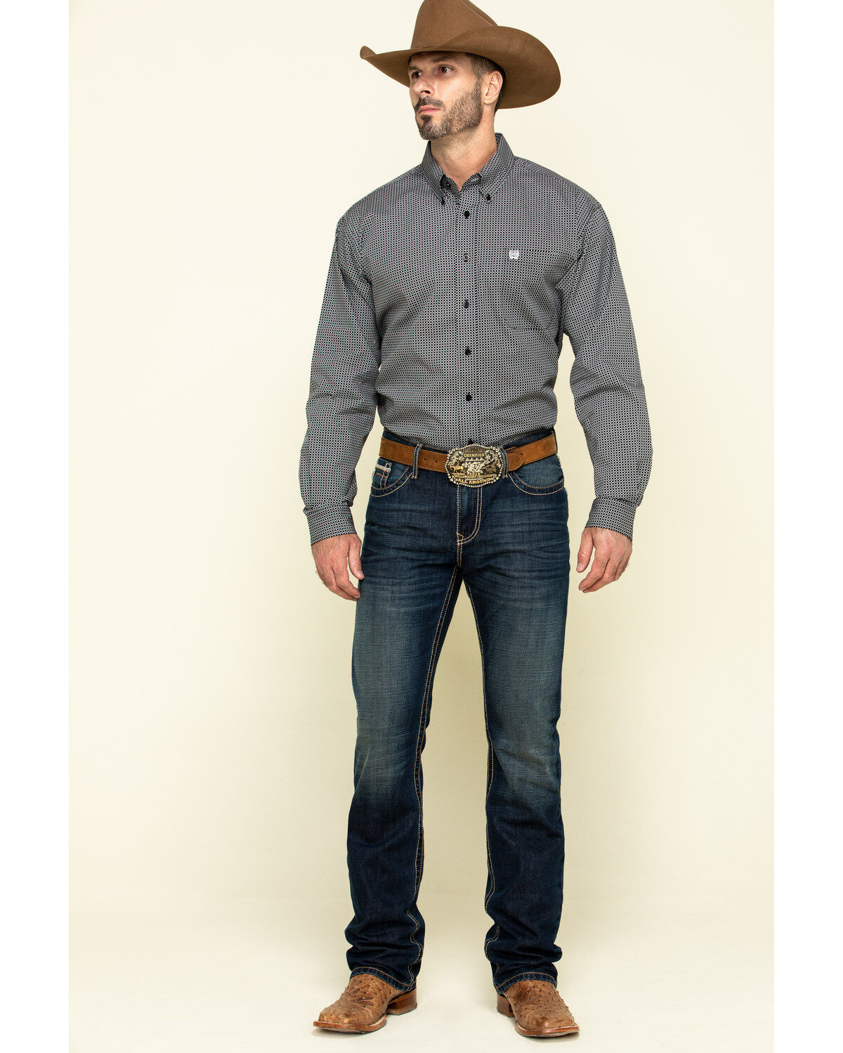 Cinch Men's Ian Rigid Dark Slim Bootcut Jeans