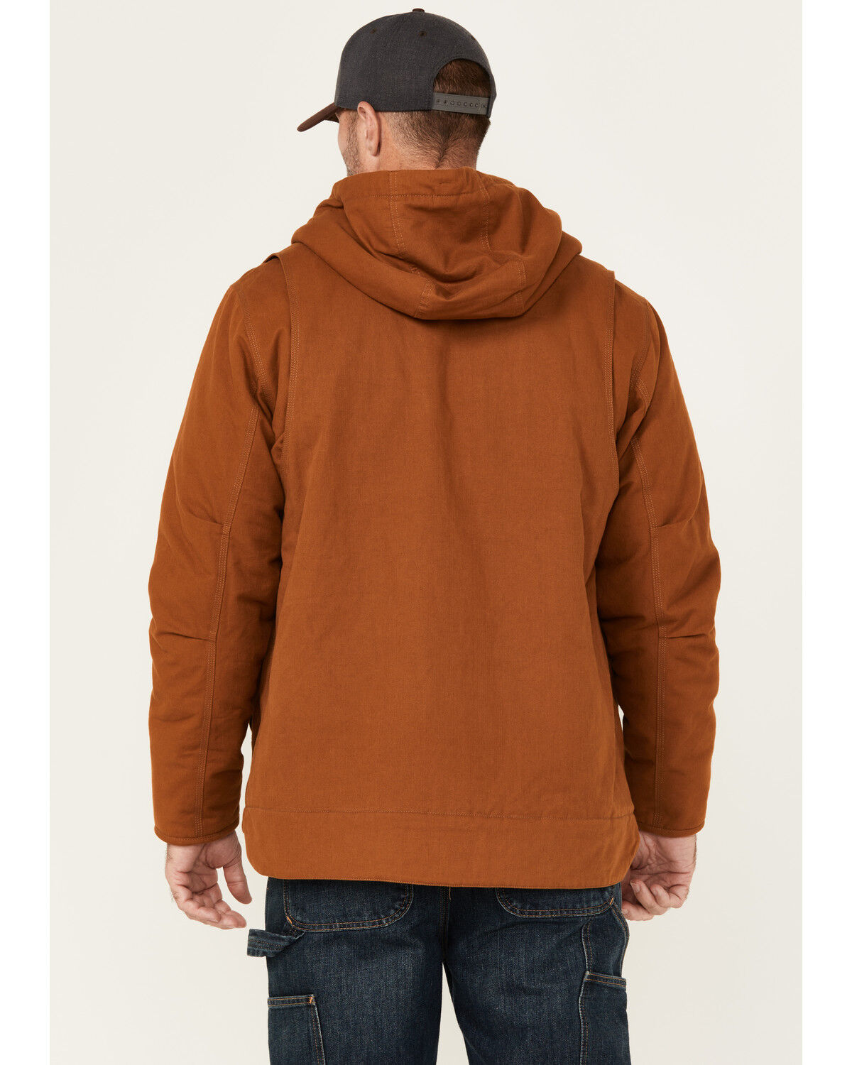 Lucky Brand Workwear Men's Chore Sherpa Lined Insulated Canvas Hooded Jacket