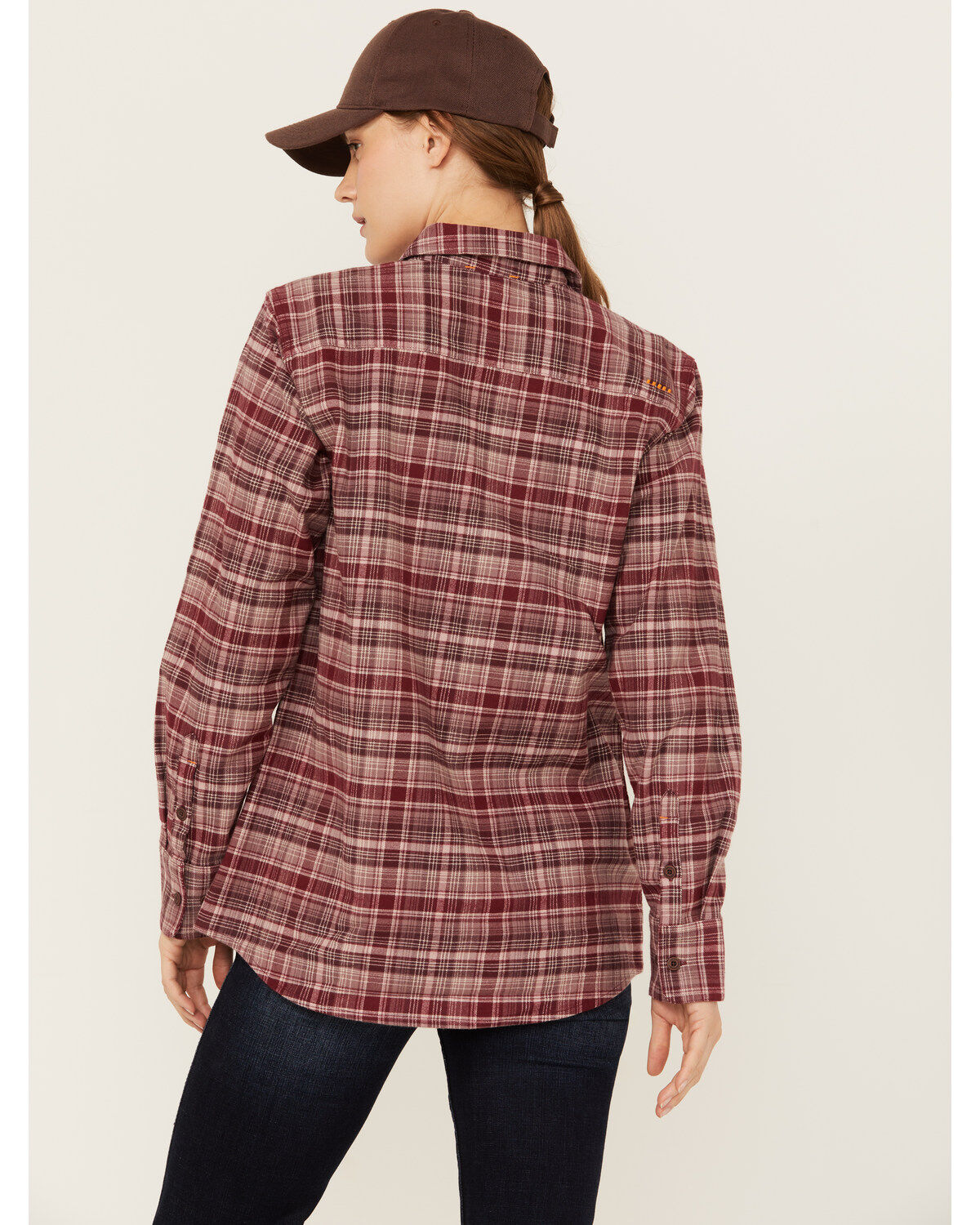 Ariat Women's Rebar Flannel DuraStretch Long Sleeve Button-Down Work Shirt