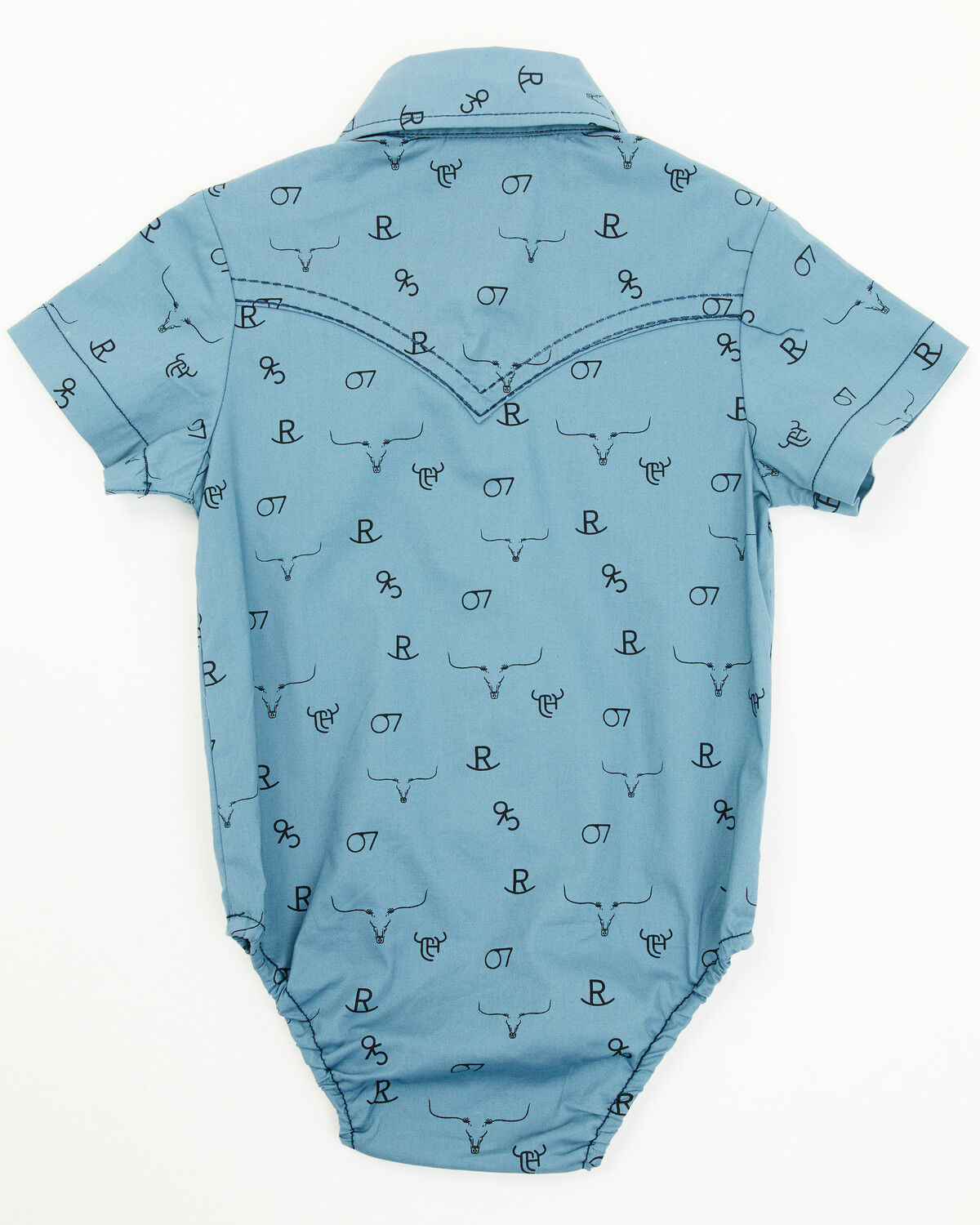 Cowboy Hardware Infant Boys' Branding Iron Short Sleeve Snap Onesie