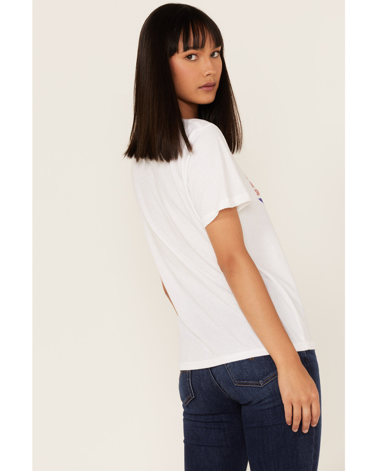 Wrangler Women's Vintage Americana Flag Logo Graphic Tee