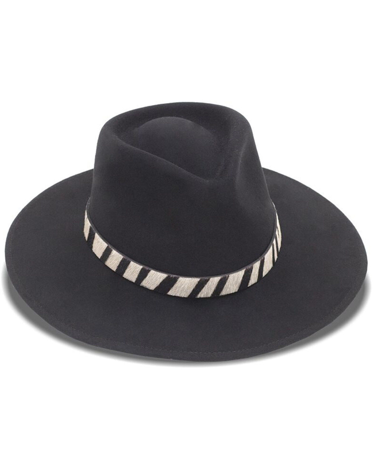 Nikki Beach Women's Zebra Sabi Felt Rancher Hat