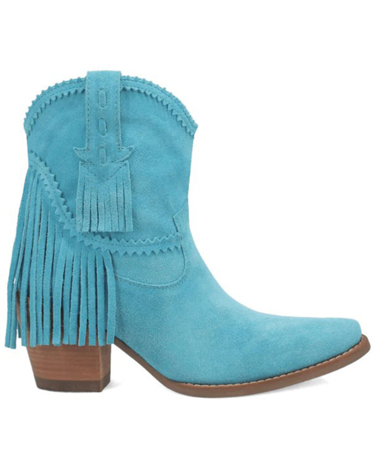 Dingo Women's Fandango Fringe Suede Western Booties - Snip Toe
