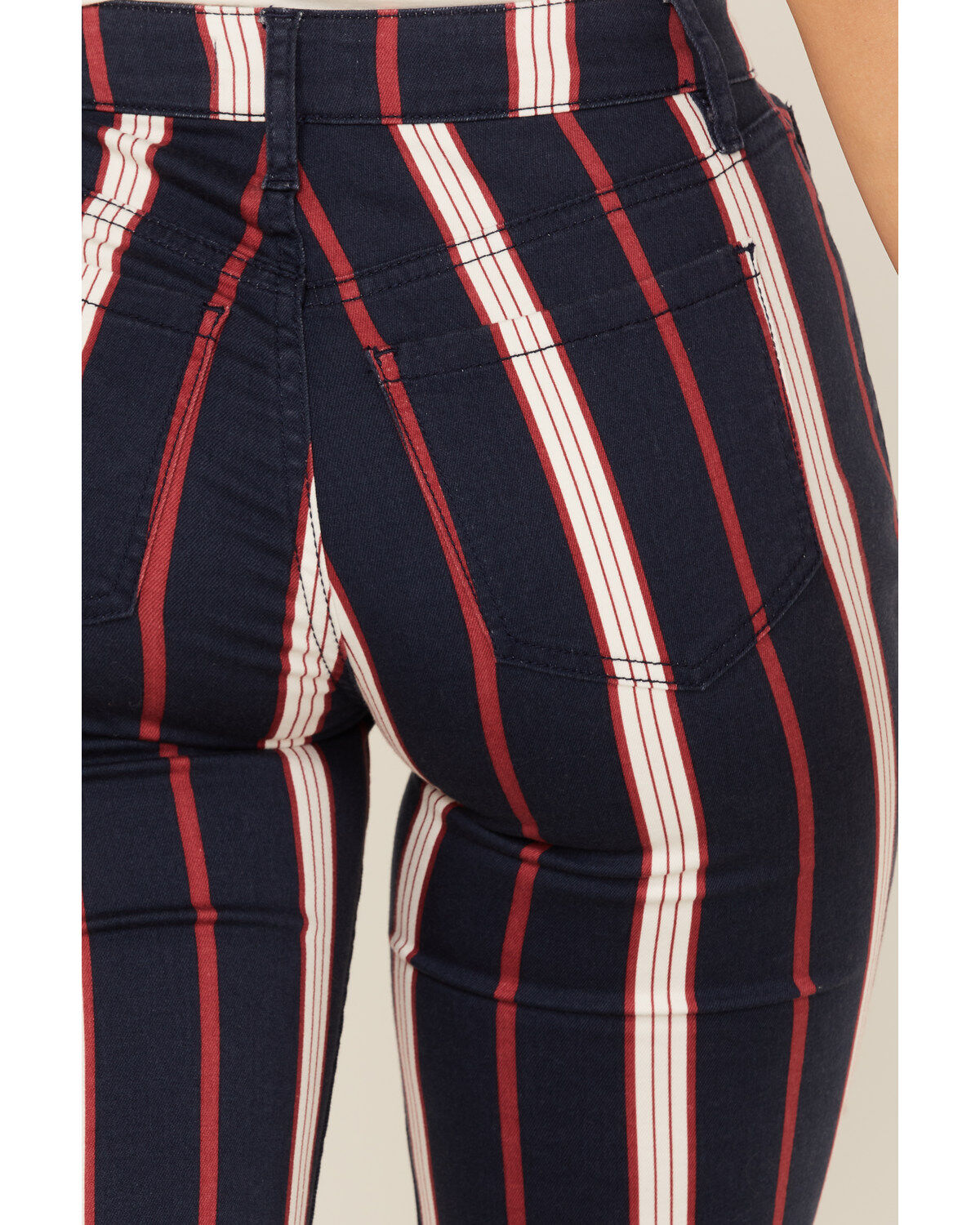 Shyanne Women's High Rise Stripe Super Flare Jeans