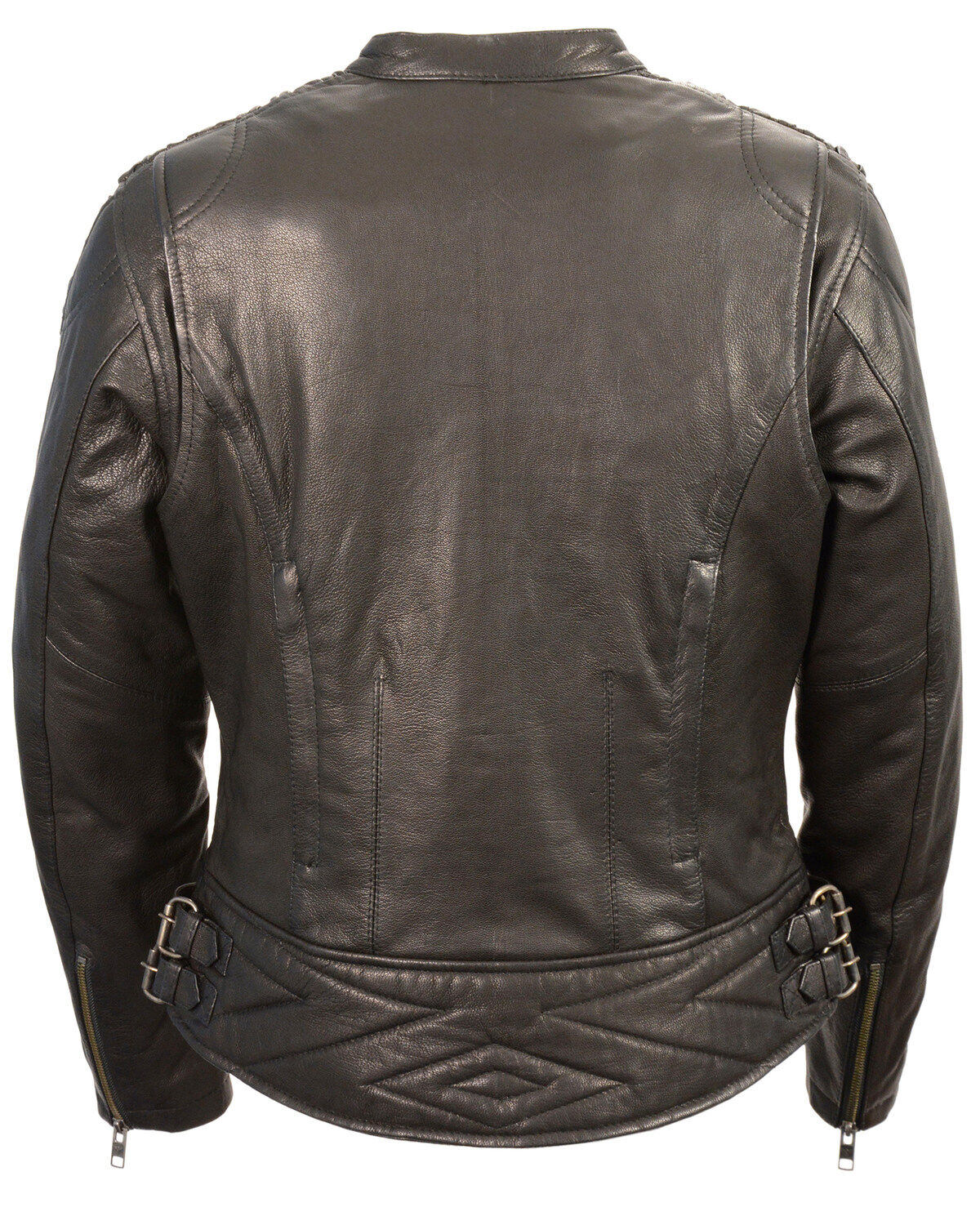 Milwaukee Leather Women's Crinkle Arm Lightweight Racer Leather Jacket