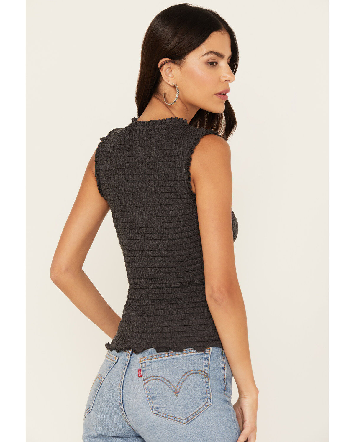 Shyanne Women's Smocked Ribbed Tank