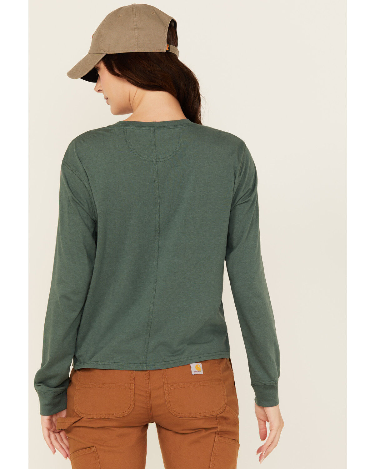 Carhartt Women's Tencel® Fiber Series Logo Loose Fit Long Sleeve Work Tee