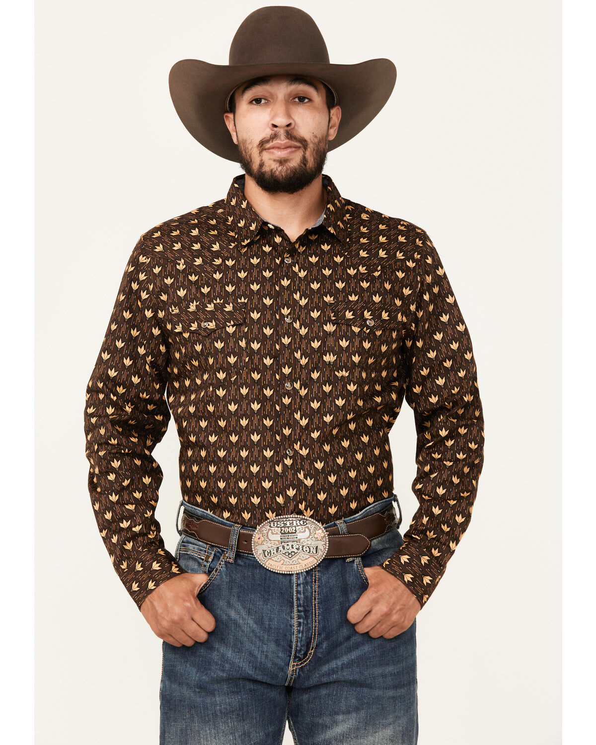 Cody James Men's Reign In Striped Print Long Sleeve Snap Western Shirt - Tall