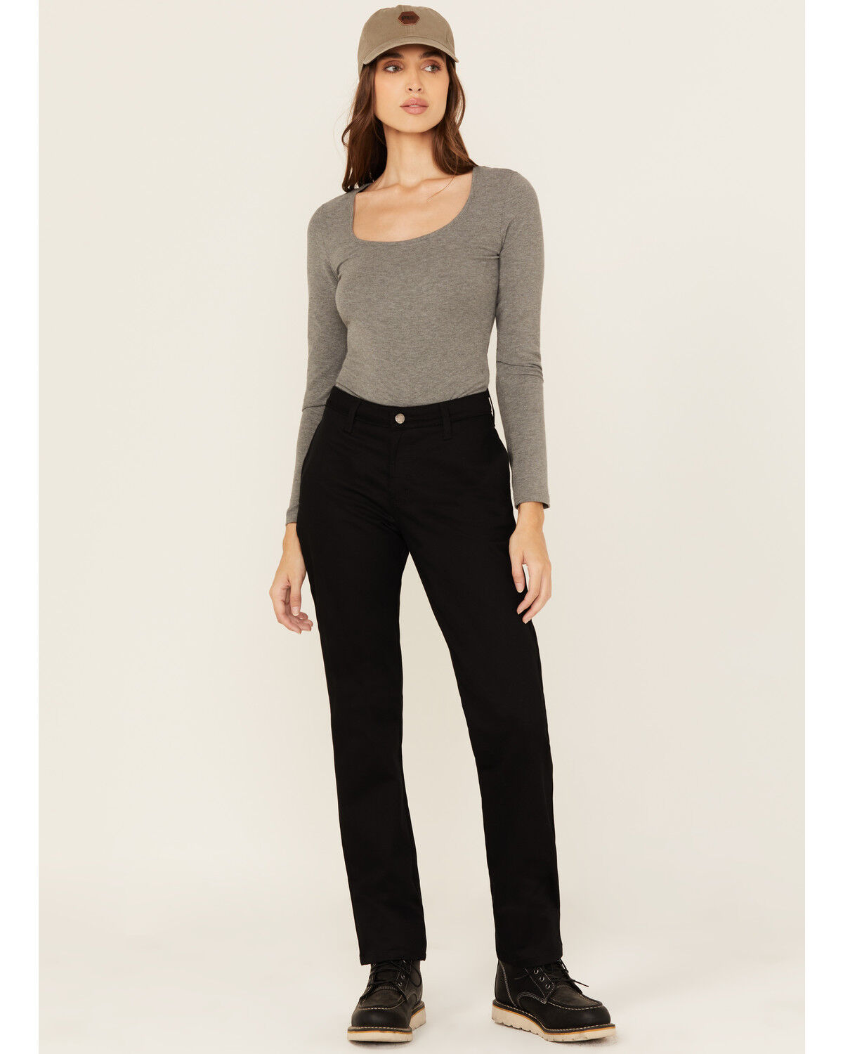 Dickies Women's Mid Rise Straight Stretch Twill Work Pants