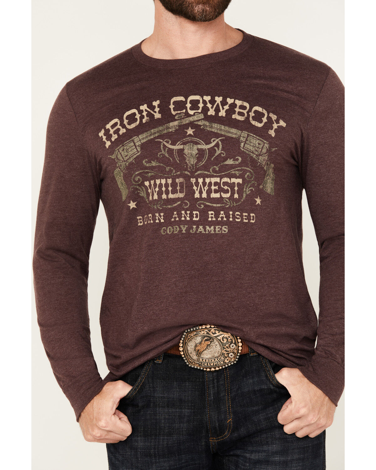 Cody James Men's Iron Pistols Long Sleeve Graphic T-Shirt