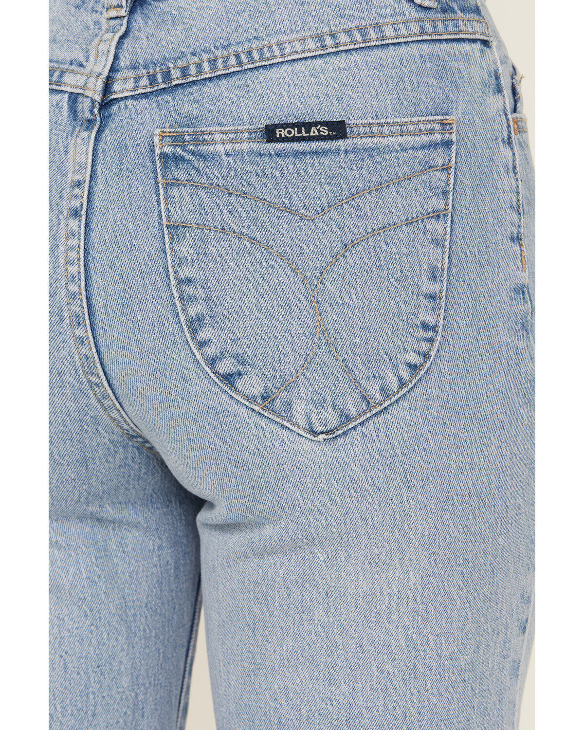 Rolla's Women's Light Wash Sunshine Eastcoast Ankle Flare Stretch Denim Jeans