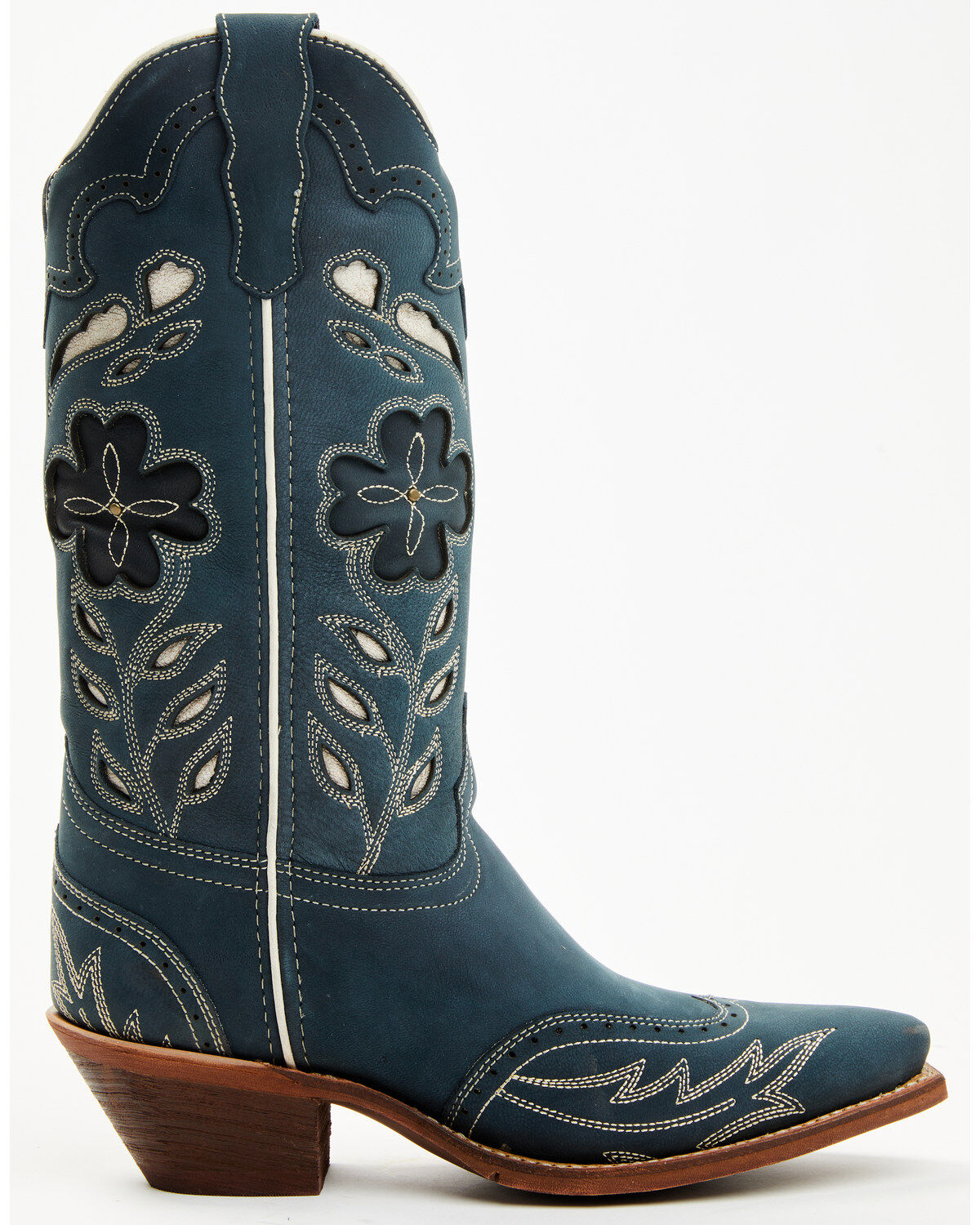 Laredo Women's Floral Underlay Western Boots - Snip Toe