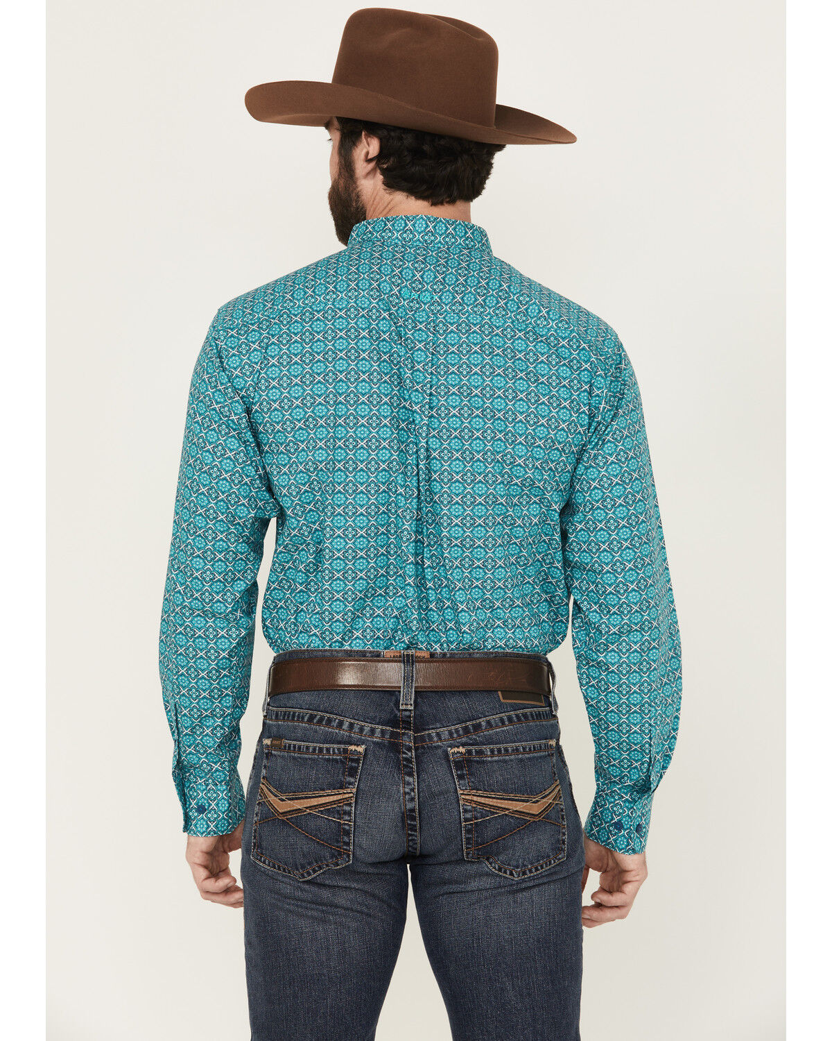 Ariat Men's Jordy Medallion Print Long Sleeve Button-Down Western Shirt