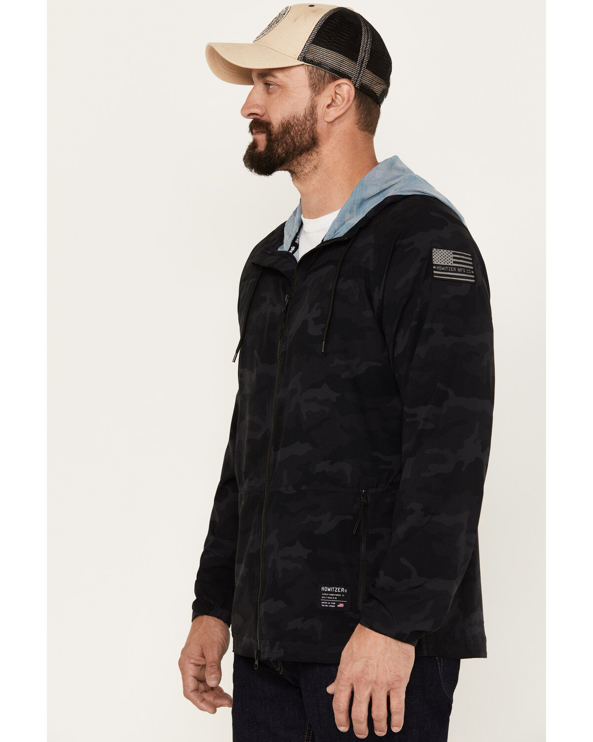 Howitzer Men's Camo Combatant Hooded Track Jacket
