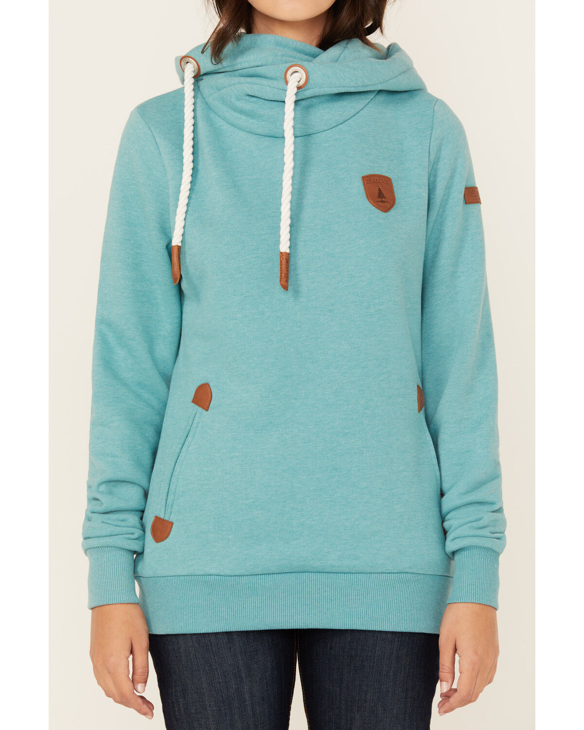 Wanakome Women's Artemis Solid Cowlneck Hoodie