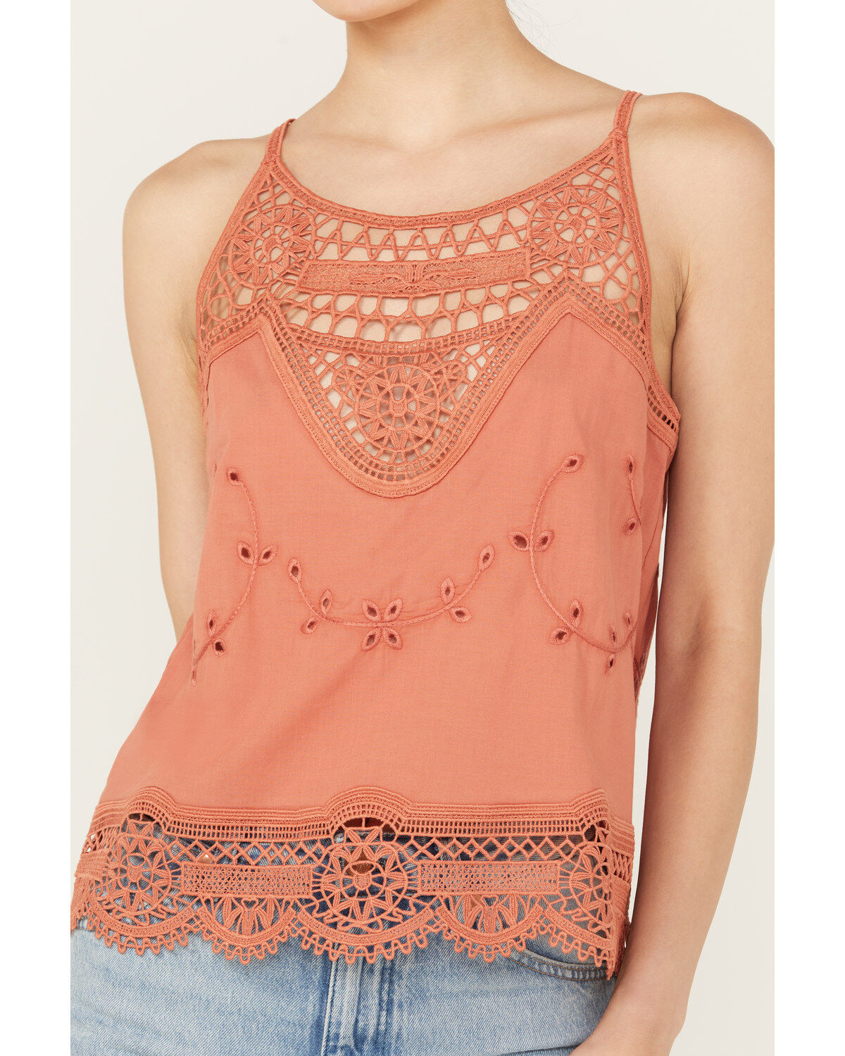 Beyond The Radar Women's Crochet Trim Tank