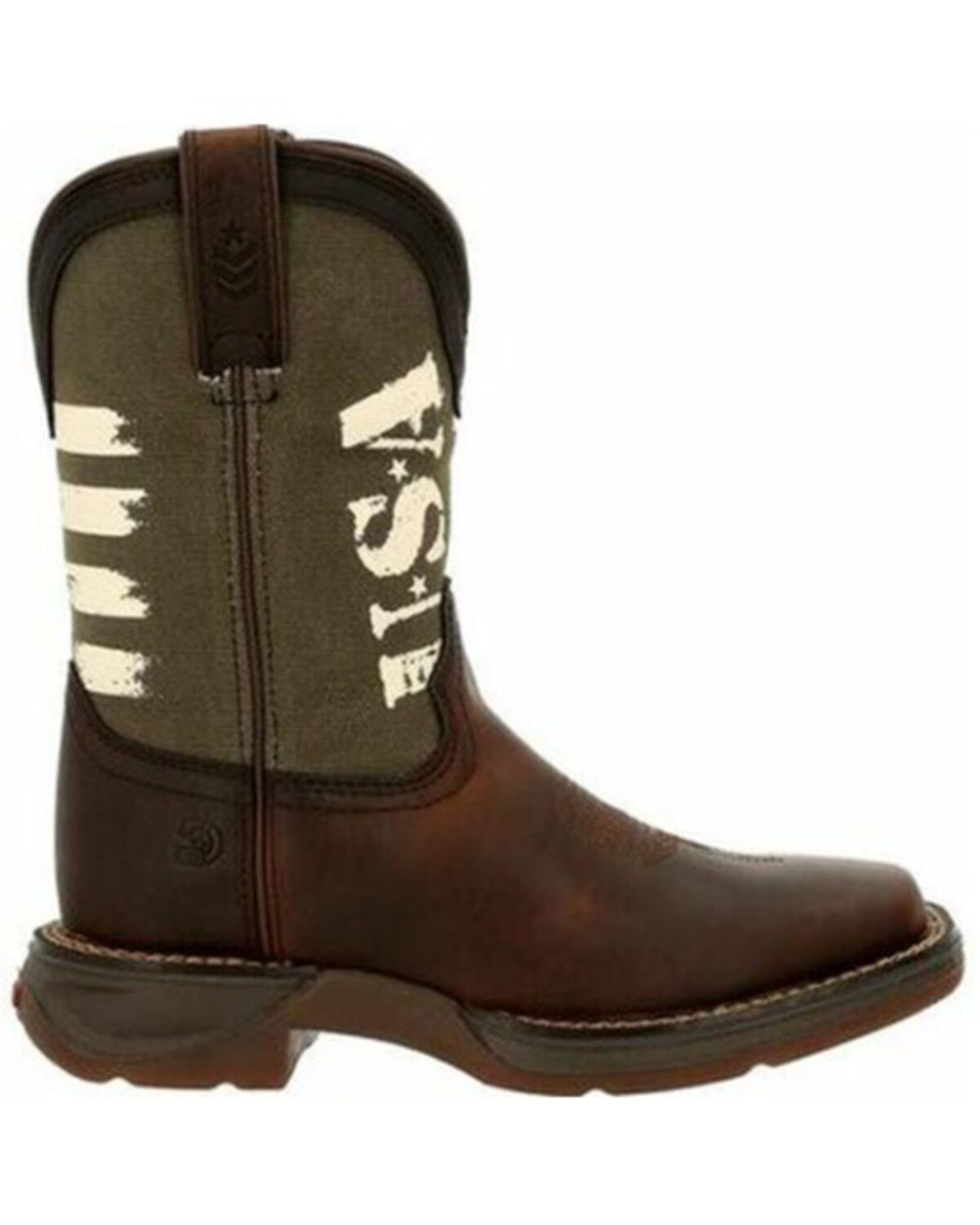 Durango Boys' Lil' Rebel USA Flag Western Boots - Broad Square Toe