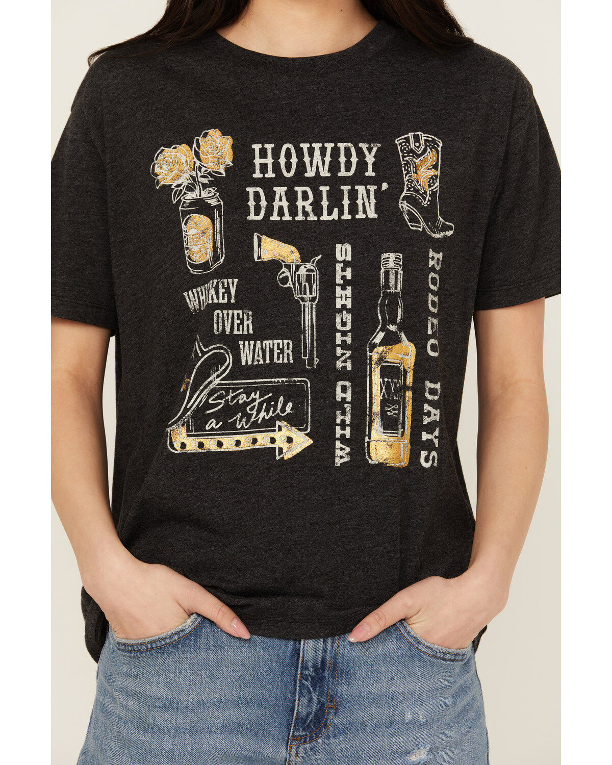 White Crow Women's Foil Conversational Short Sleeve Graphic Tee