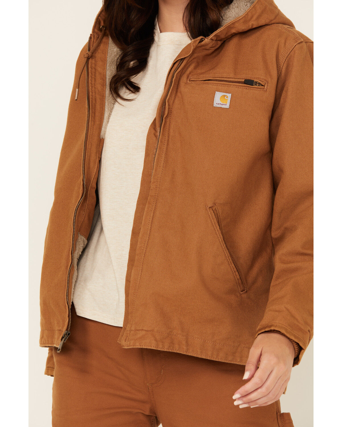 Carhartt Women's Washed Duck Sherpa Lined Loose Fit Jacket