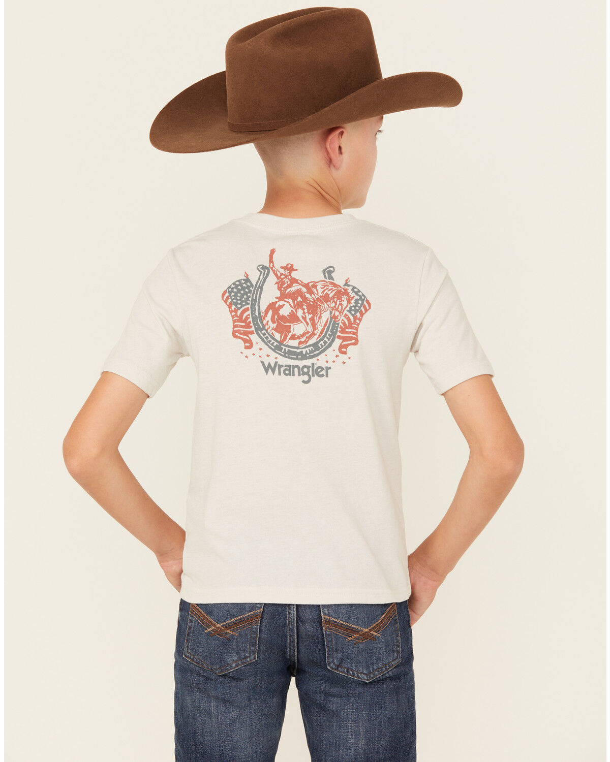 Wrangler Boys' Americana Horseshoe Short Sleeve Graphic T-Shirt