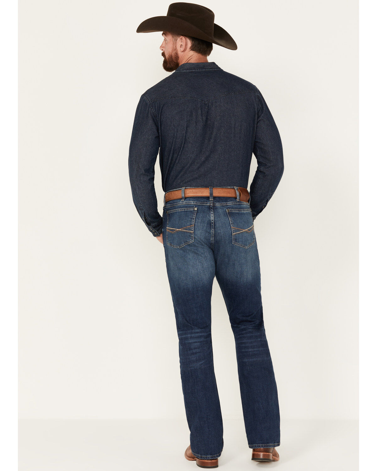 Wrangler 20X Men's Range Dark Wash Bootcut Stretch Jeans - Long