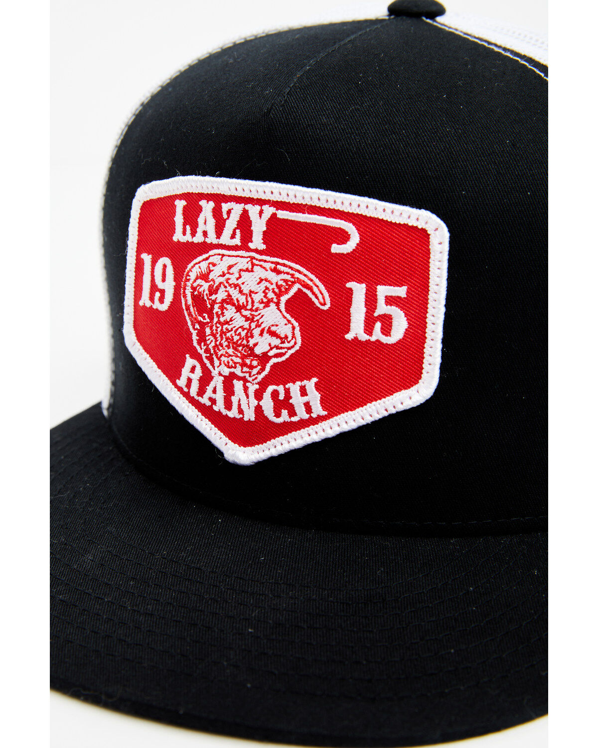 Lazy J Ranch Men's Red Ranch Logo Patch Mesh-Back Ball Cap