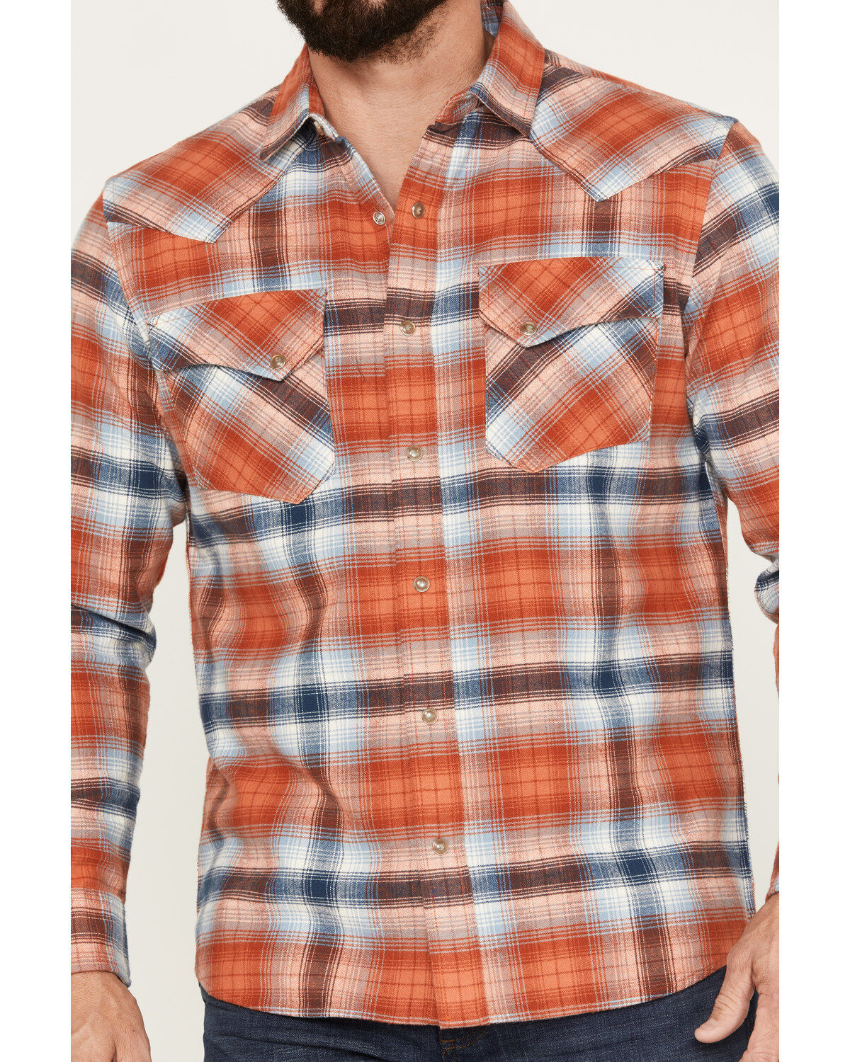 Pendleton Men's Wyatt Plaid Long Sleeve Snap Western Shirt