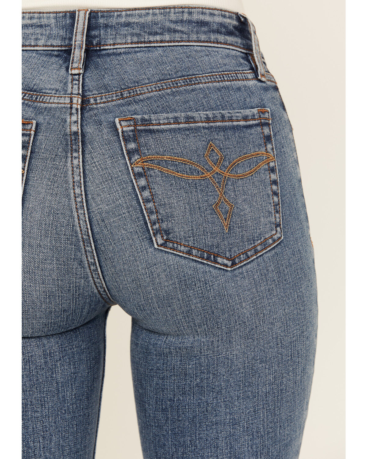 Shyanne Women's Celeste Medium Wash High Rise Bootcut Comfort Stretch Denim Jeans