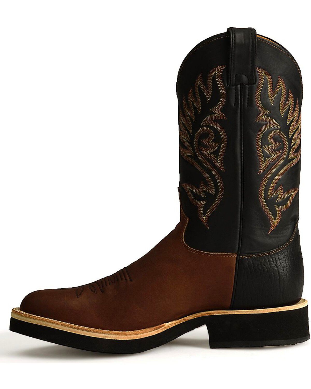 Justin Men's Paluxy Brown Tekno Crepe Cowboy Boots - Round Toe