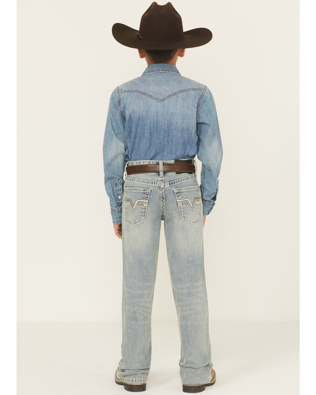 Rock & Roll Denim Boys' Light Wash Bootcut Stretch Denim Jeans