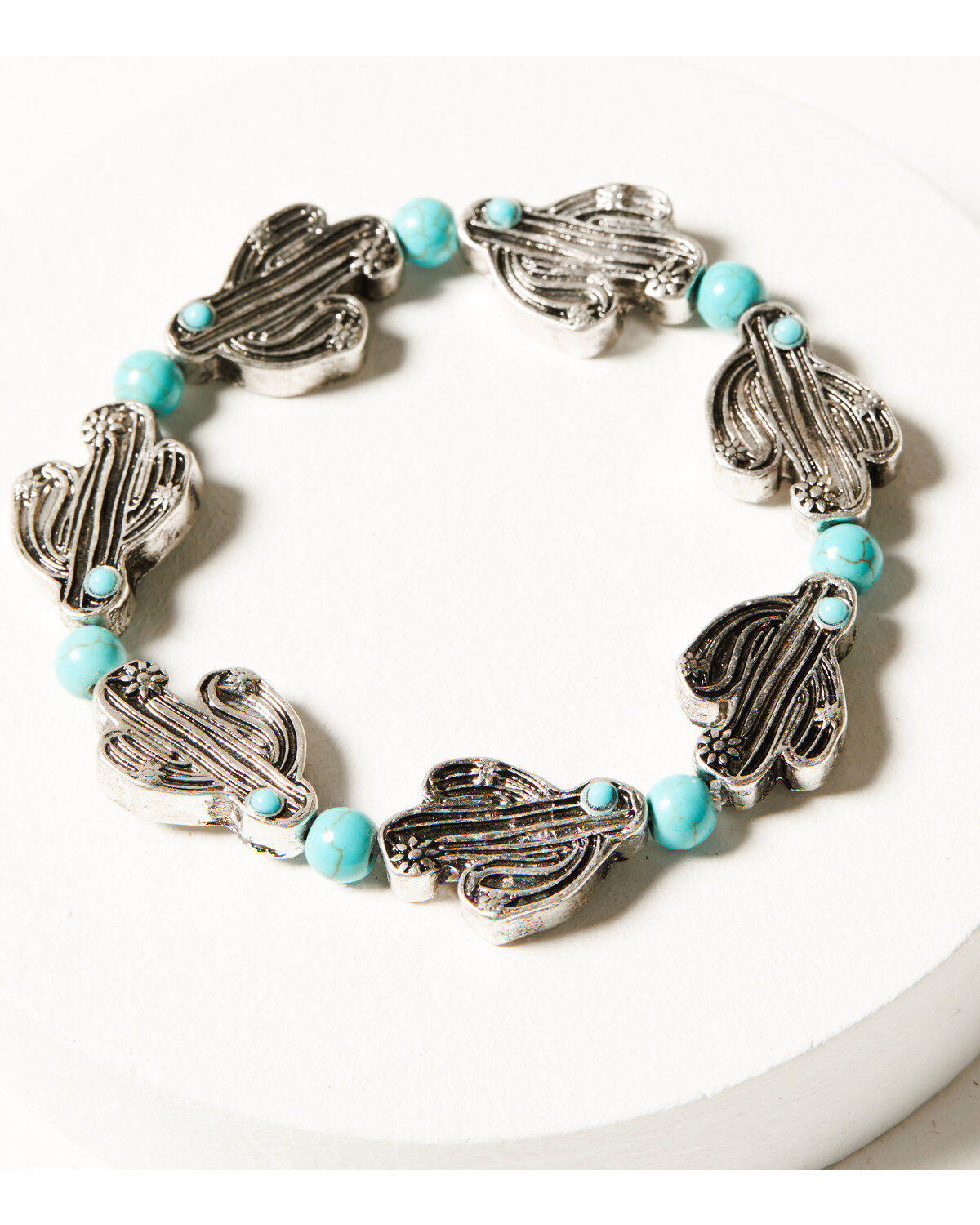 Shyanne Women's Cactus Turquoise Beaded Bracelets - 3-set