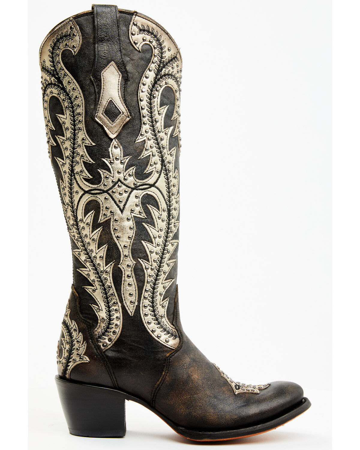 Corral Women's Studded Overlay Western Boots - Round Toe