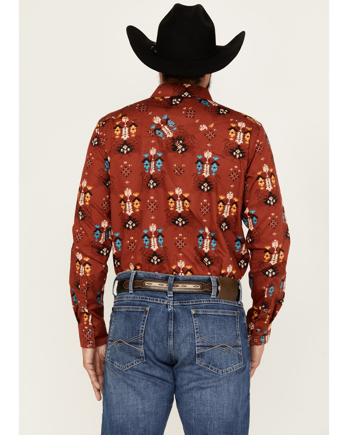 Cody James Men's Firewater Southwestern Print Long Sleeve Snap Western Shirt