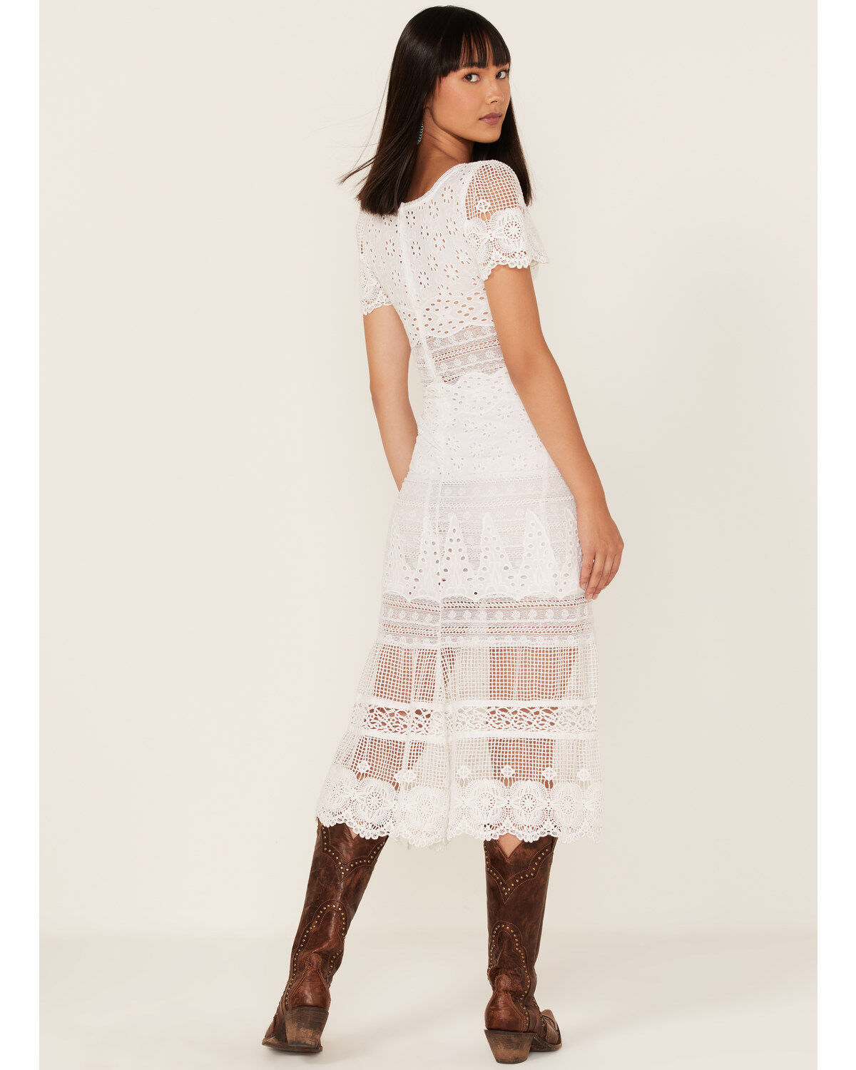 Maia Bergman Women's Surya Eyelet Lace Midi Dress