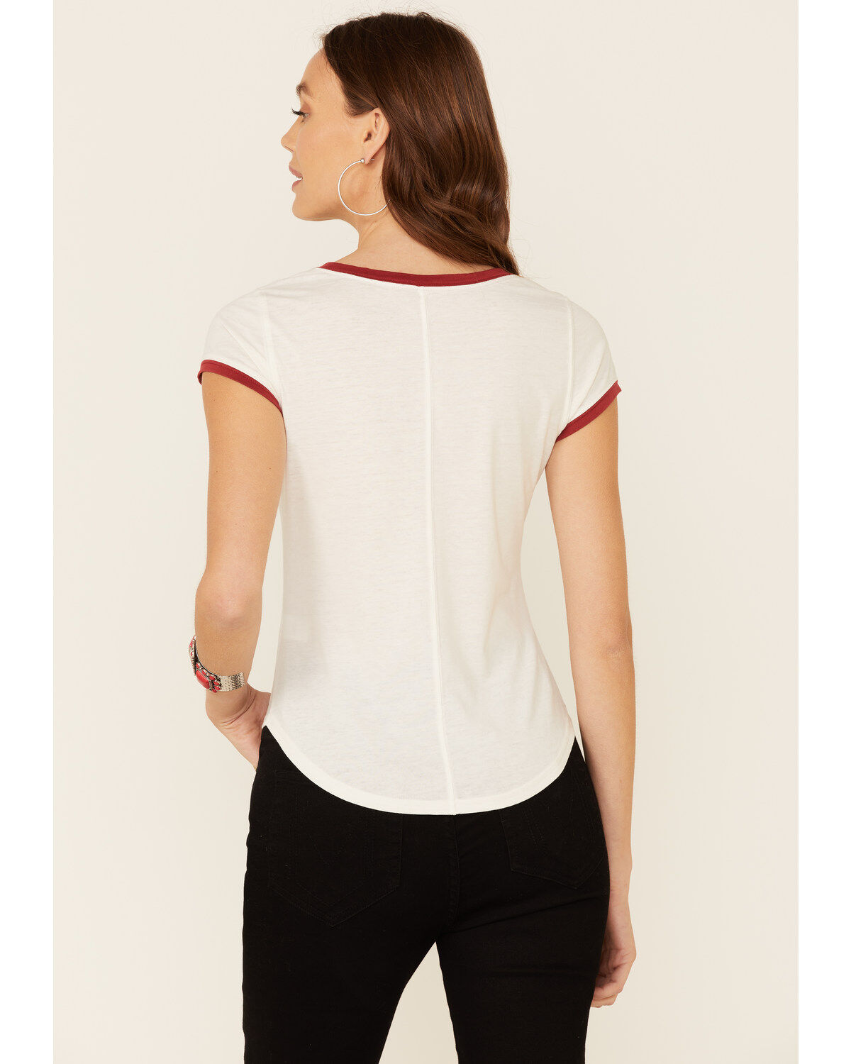 Shyanne Women's All-American Cowgirl Graphic Short Sleeve Ringer Tee