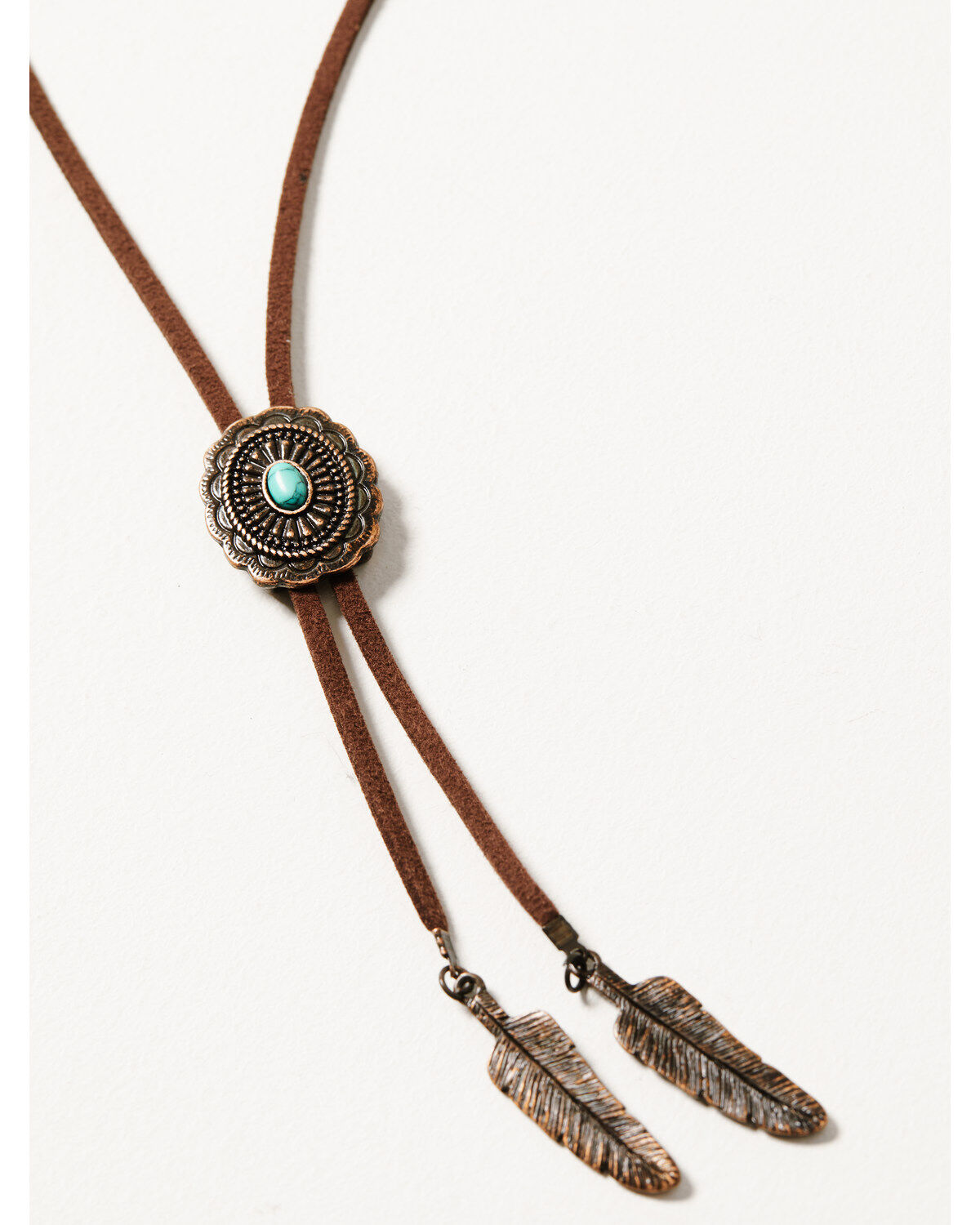 Shyanne Women's Mystic Skies Feather Concho Layered Bolo Necklace