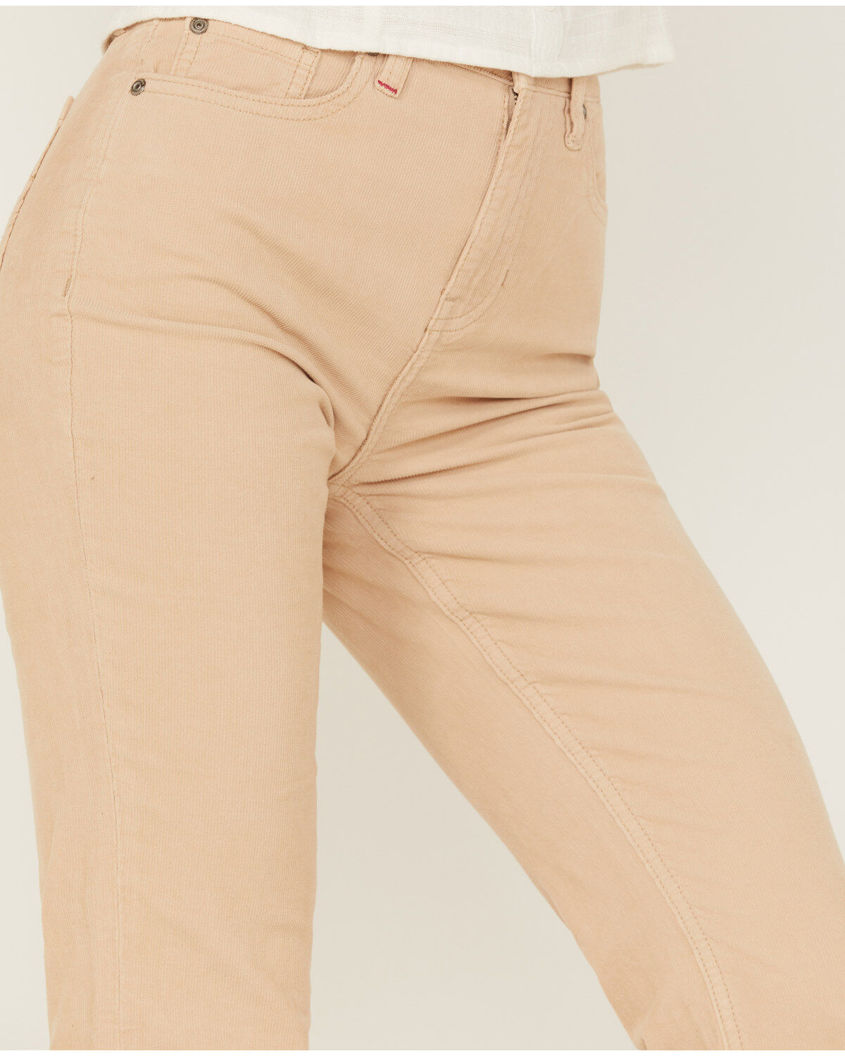 Idyllwind Women's High Risin' Irish Cream Wash Stretch Signature Back Pockets Corduroy Flare Jeans