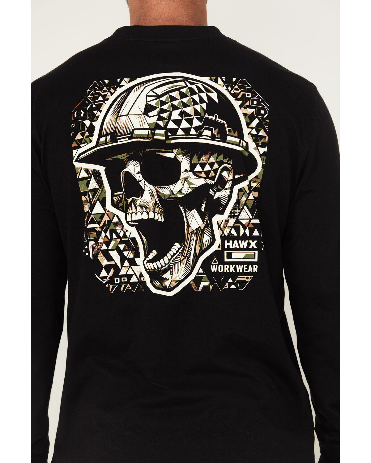 Hawx Men's Scream Long Sleeve Graphic Work Shirt