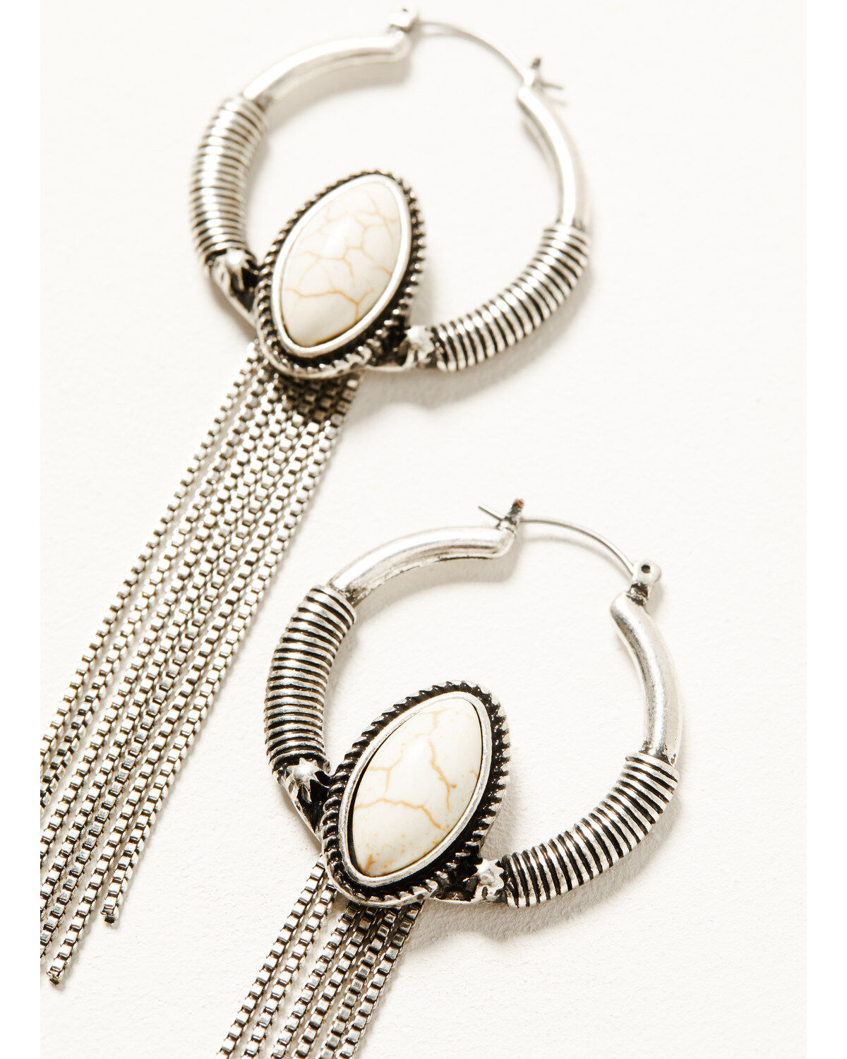 Shyanne Women's Hoop Chain Fringe Earrings