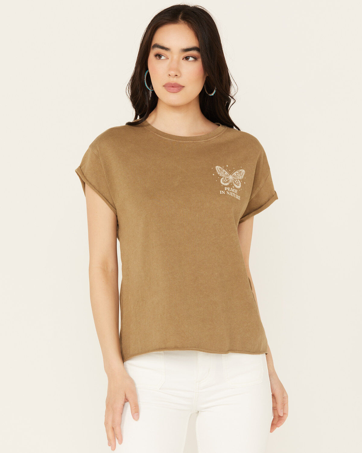 Cleo + Wolf Women's Burnout Butterfly Relaxed Graphic Tee