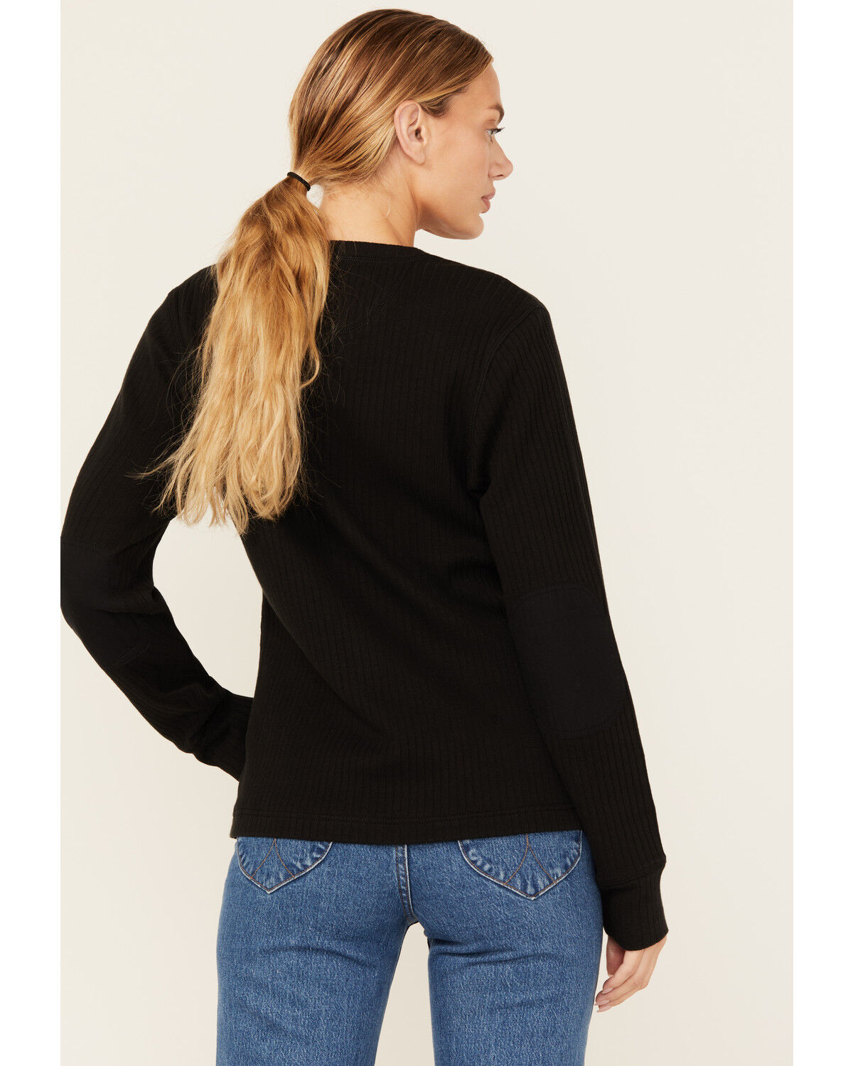 Lucky Brand Workwear Women's Long Sleeve Ribbed Henley Shirt