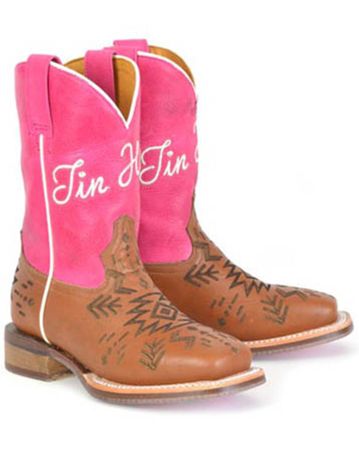 Tin Haul Girls' All Points West Western Boots - Broad Square Toe