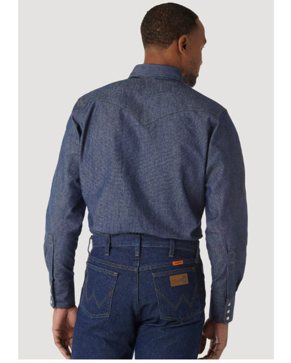 Wrangler Men's FR Long Sleeve Snap Western Work Shirt