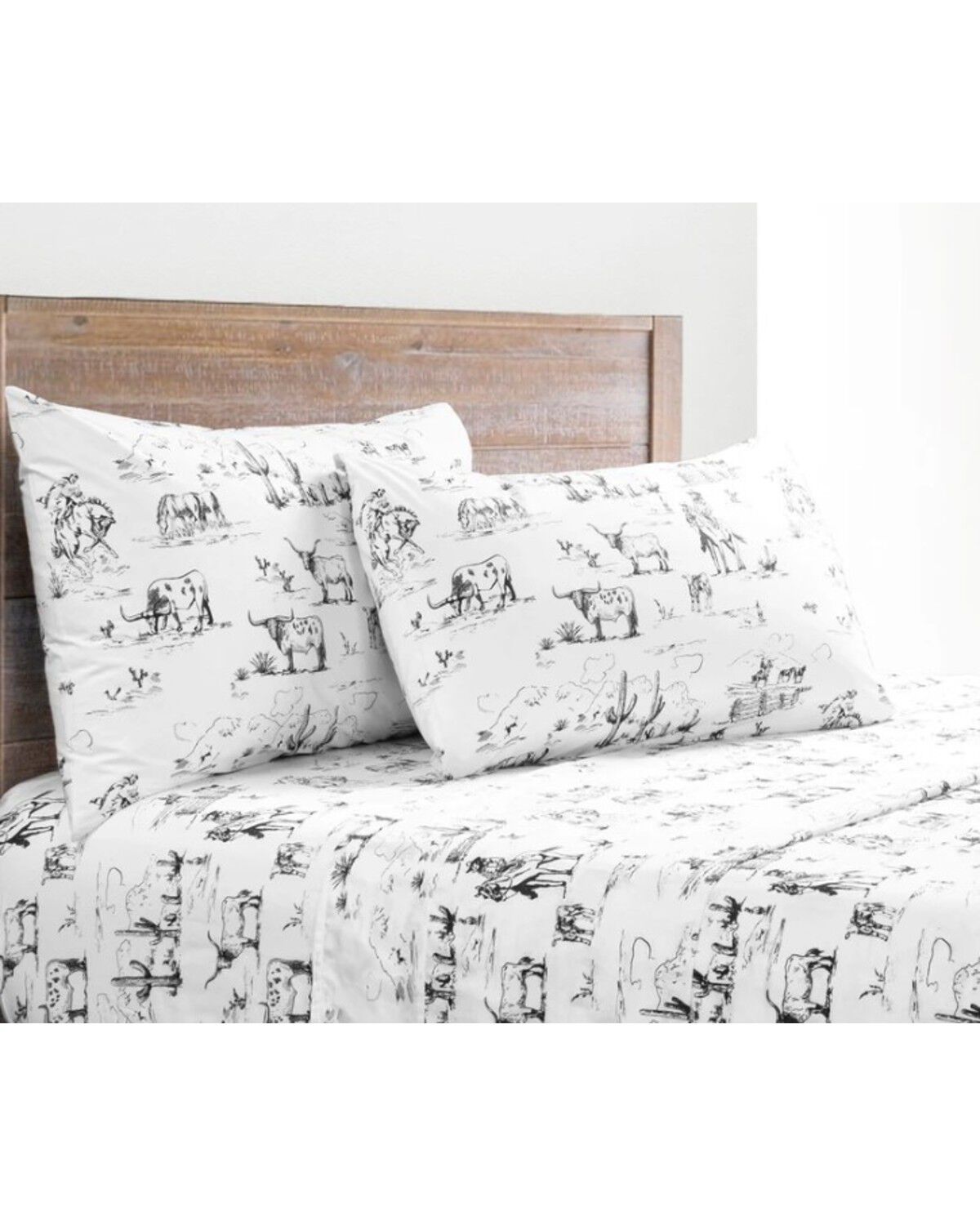 HiEnd Accents 200TC Cotton Ranch Life 4 Piece Sheet Set - King Size