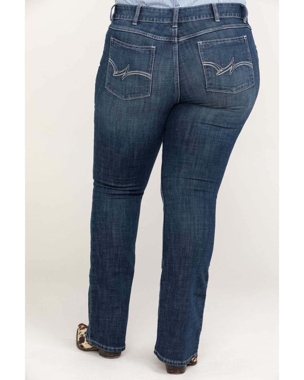 Wrangler Women's Dark Wash Bootcut Jeans - Plus