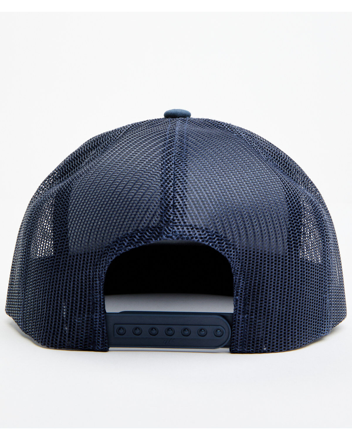 Lazy J Ranchwear Men's Navy Red Ranch Logo Patch Mesh Back Ball Cap