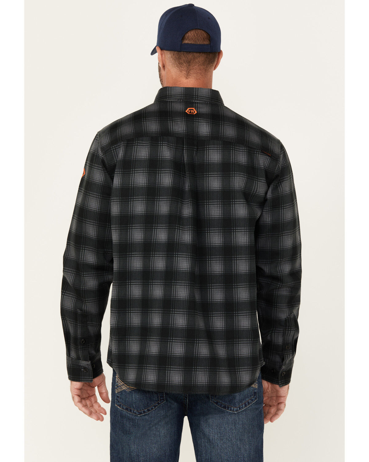 Hawx Men's FR Plaid Print Long Sleeve Button-Down Western Work Shirt