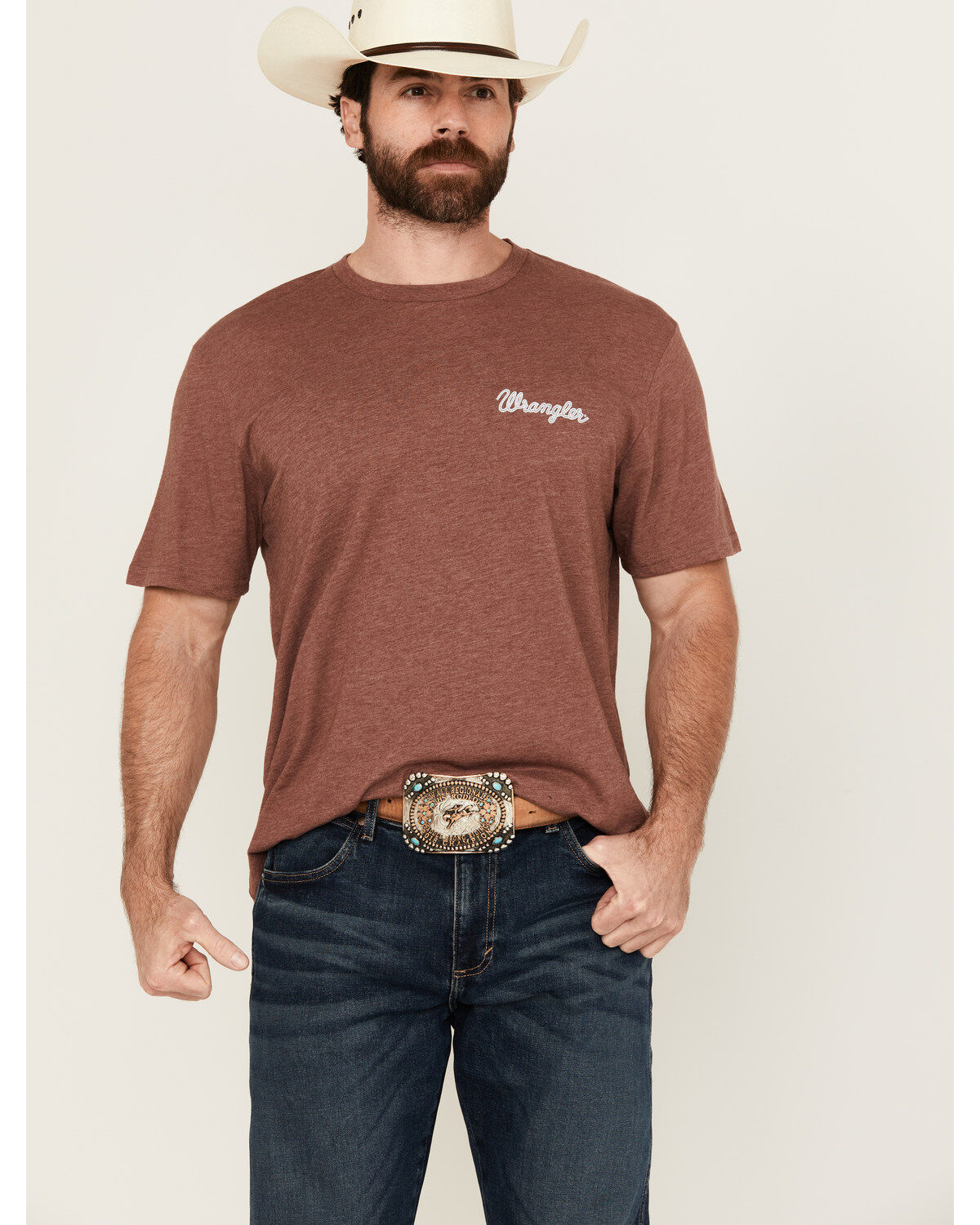Wrangler Men's Cowboy Logo Short Sleeve Graphic T-Shirt